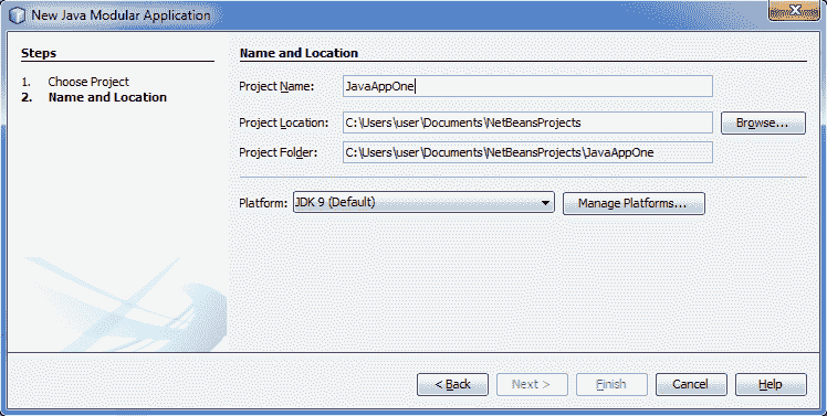 Create Java Modular Project - Step 2