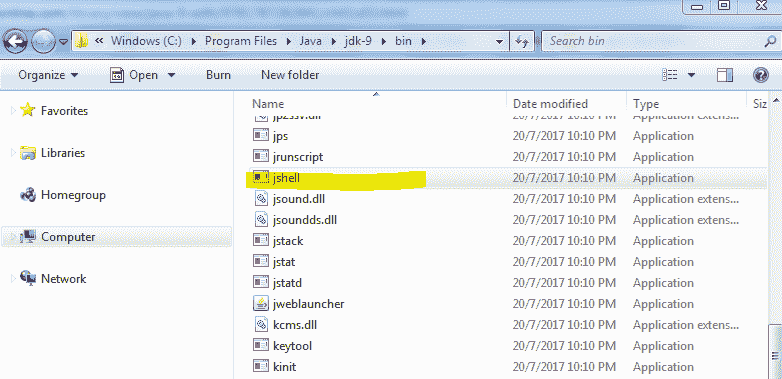 JShell location in JDK 9