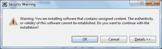 TestNG warning window