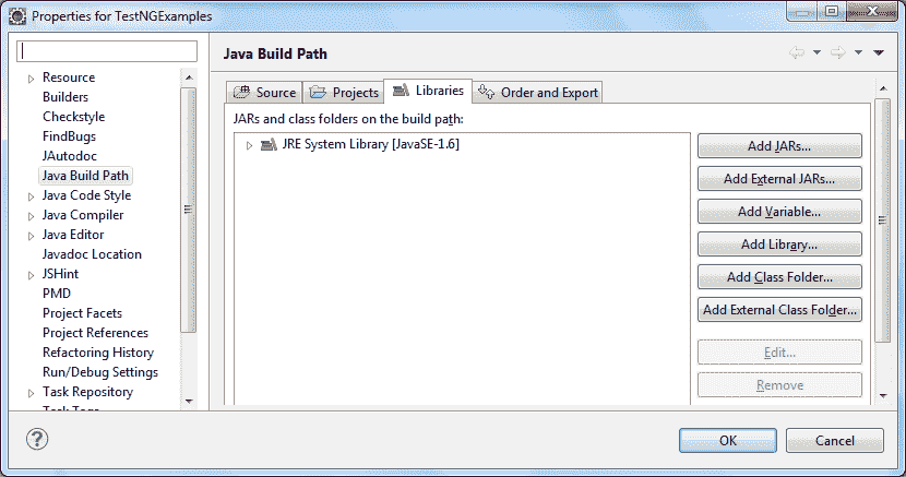 Select Java Build Path