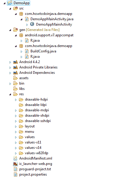 Android app project structure