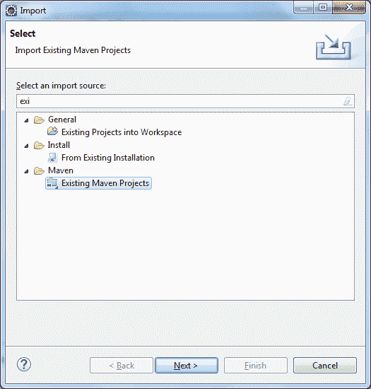 import-existing-maven-project