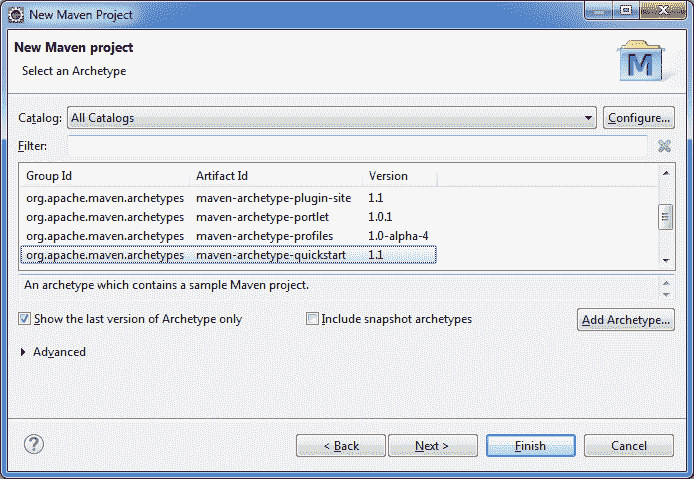 Maven Quick Start Archtype