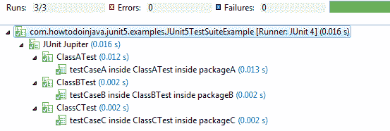 @SelectClasses - Multiple Test Classes Example