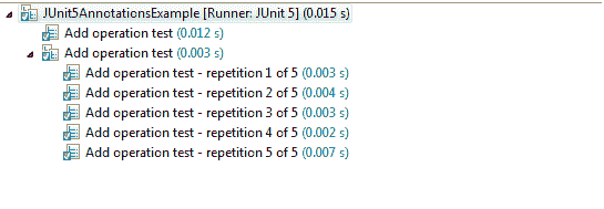 JUnit5 Repeated Test Display Names