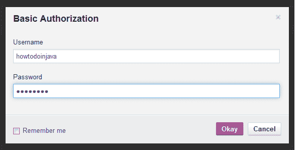 Add basic authorization credentials