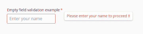 Vaadin text field empty validation