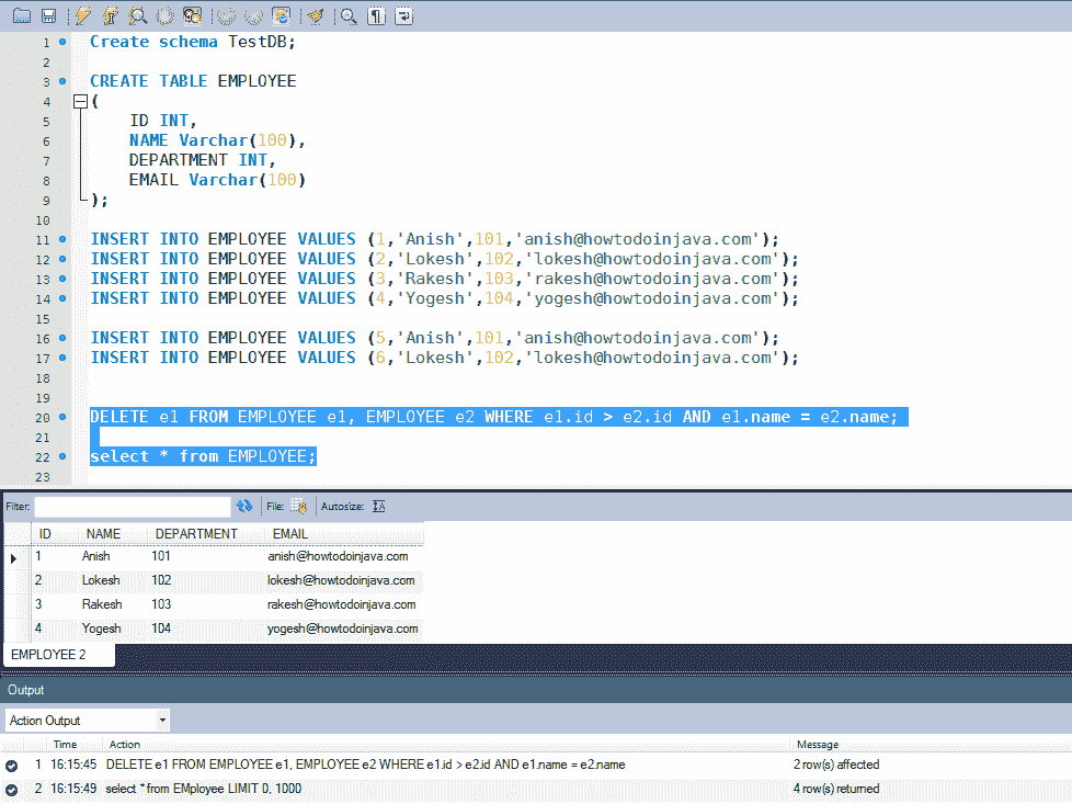 delete-duplicate-rows-in-mysql