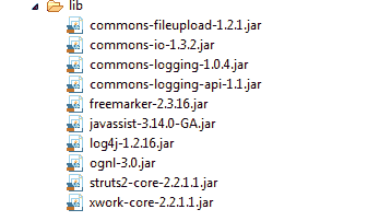 Struts2 jar files