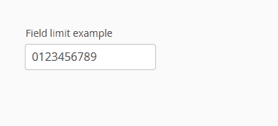 Vaadin text field limit