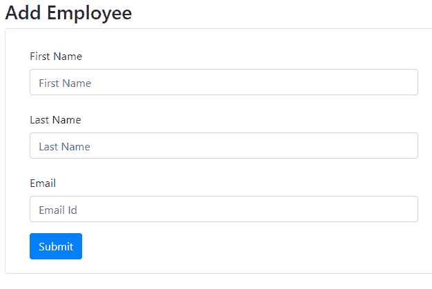 Add employee screen