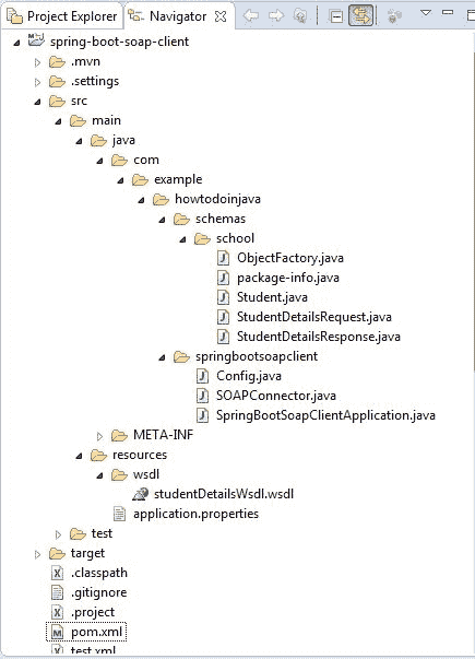 SOAP client project structure