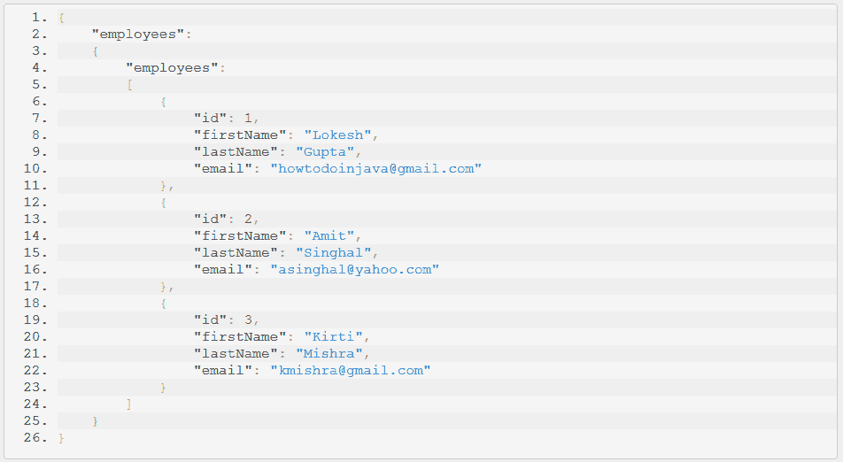 Spring REST JSON Example