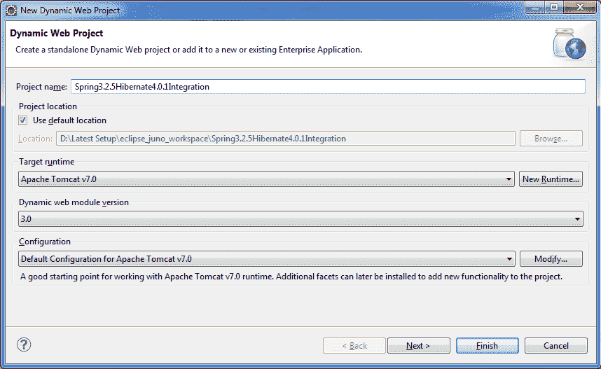 Dynamic web project creation in eclipse